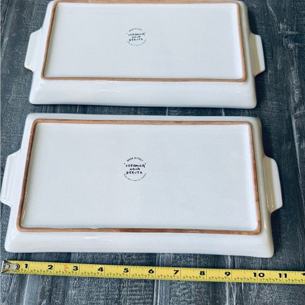 Ceramica Nova Deruta Raffaellesco 2-pc Serving Tray Platter Plates - Picture 3 of 3